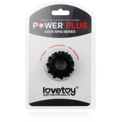 LoveToy Cockring power Plus Bubble Noir